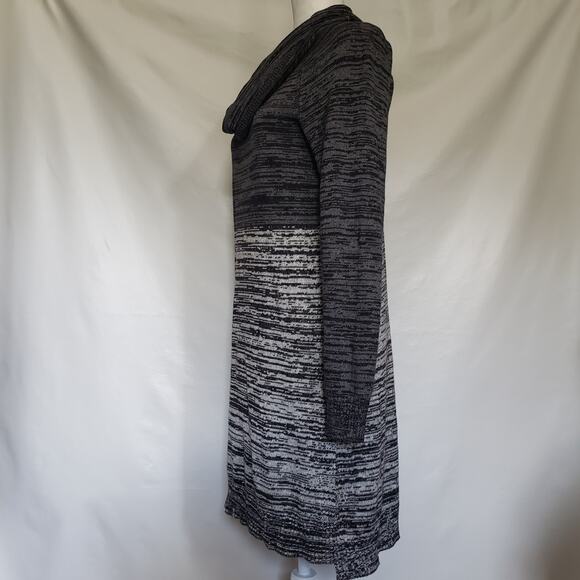 Express Sweater Womens Dress Sz M Preppy Marled Fall Cozy Cowl Neck Hombre Gray - Picture 5 of 13